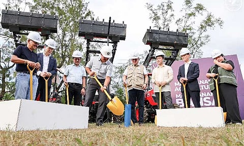 President Ferdinand R. Marcos Jr. leads the groundbreaking ceremony of the Korea Agricultural Machinery Industry Complex in Barangay Kalikid Sur, Cabanatuan City, Nueva Ecija. (Photo courtesy of PCO)