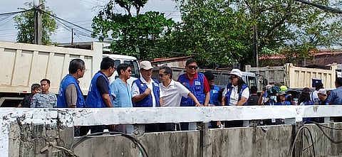 BACOLOD. President Ferdinand Marcos Jr. inspects Bacolod City's program on flooding in Mambuloc Creek, Barangay 2, on Friday, December 12, 2025.