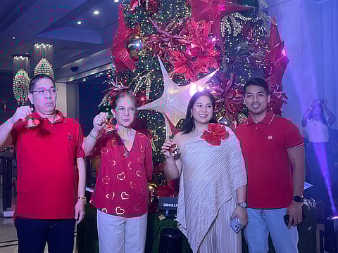The Escandor family leads The Royal Mandaya Hotel’s Christmas tree lighting ceremony on November 29, 2025.