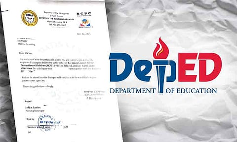 DepEd officials remind barangays to 'follow protocol' in teacher complaints