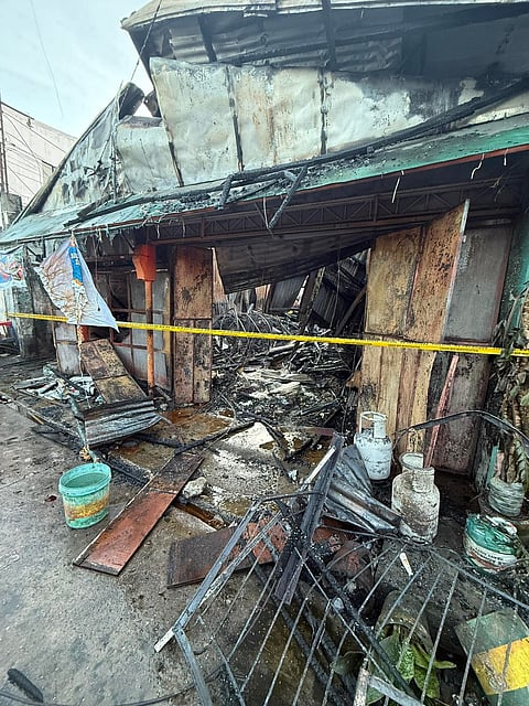 BACOLOD. At least four houses were razed by fire at at Purok Magsungay, Barangay Singcang, Bacolod City, on Thursday morning, December 17, 2025.