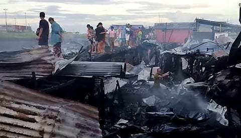 BACOLOD. At least 26 houses were razed by fire at Purok Tahong, Barangay 2, Bacolod City, on Friday morning, December 19, 2025.