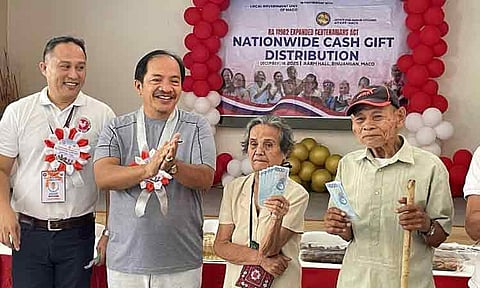 Nearly 700 octogenarians, nonagenarians, centenarians in Davao de Oro receive cash gifts