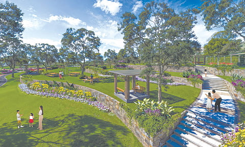 Terraced Garden (Artist’s Illustration)