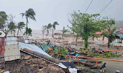 TYPHOON WRATH. A portion of Pandan, Catanduanes shows the devastation caused by Typhoon Uwan on Nov. 29, 2025. The Department of Social Welfare and Development on Wednesday (Jan. 21, 2025) received the non-food humanitarian assistance donated by the People and Government of India for the families affected by Uwan and Typhoon Tino in November last year. (Photo file courtesy of MDRRMO-Pandan)
