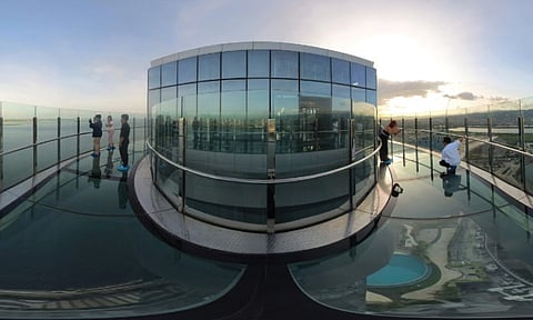 OPEN. Panoramic view from the NUSTAR Skydeck.