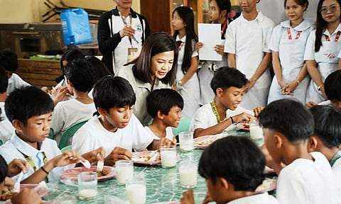 2,445 students benefit
from feeding program