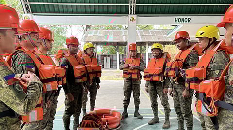 ILOILO. Soldiers from the 61st Infantry (Hunter) Battalion in Miagao conducts readiness drills and preposition mobility assets ahead of Tropical Storm Basyang to ensure rapid response and community safety.