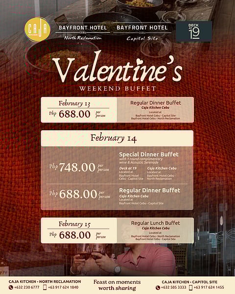 Savor the language of love this Valentine's at Caja Kitchen Cebu