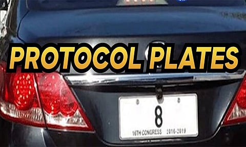 Lawmaker seeks ban on ‘Number 8’ protocol plates for congressmen