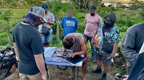 ILOILO. Authorities present the high-value drug suspect alias Jack and the approximately 120 grams of suspected shabu worth P816,000 seized during a buy-bust operation at NIA Road, Barangay Pandac, Pavia, Iloilo on February 11, 2026.