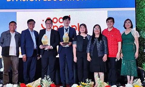 From left to right: Ma’am Catalina R., Schools Division Superintendent, CESO V; Sir Ronnie S. Mallari, PhD, CESO V; Ma’am Anne Marie Carmen R. Romero, SEPS; Ma’am Rigine Ann S. Gosen, EPS II; Sir Hyun Kim, Country Director of Good People International; Sir Francis Guinoo, Supervising Administrative Officer; Sir Edgar C. Domingo, PhD, CESO V; and Sir Jesse L. Amin, EdD, CESO V, Assistant Regional Director.