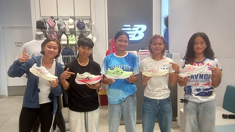 FRESH KICKS, NEW HOPE.. Santo Tomas Athletic Association (Staa) Mavericks student-athletes show off new running shoes donated by Megiko Dormitel Davao ahead of the 2026 Davraa Meet, ensuring they have the proper gear to compete safely and confidently.