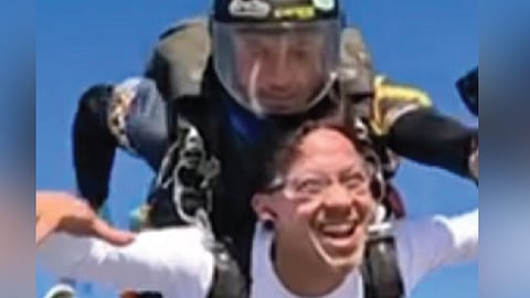 Hilario goes skydiving