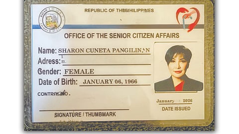 Cuneta proudly shows Senior ID