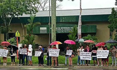 Agrarian Reform Beneficiaries (ARBs) from the Island Garden City of Samal (Igacos) stormed the provincial office of the Department of Agrarian Reform (DAR) in Tagum City on February 20, 2026, to protest and denounce what they describe as a "systematic corporate land grab" of over 250 hectares of prime agricultural land.