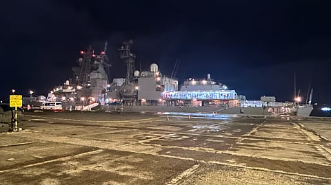 The majestic JS Yamagiri at night. The Japan Maritime Self-Defense Force (JMSDF), in collaboration with the Consulate General of Japan in Davao, held a dinner reception aboard JS Yamagiri attended by some Davao City officials, the Japanese community in Davao, and leaders of various industry and security forces, on February 23, 2026.