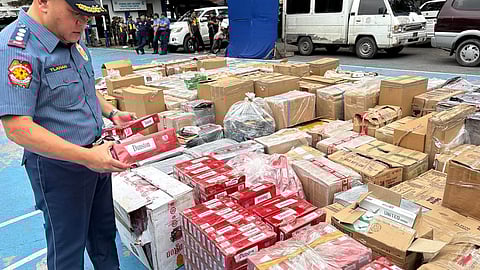 P170.3M nga smuggled nga sigarilyo nasakmit sa PRO 7