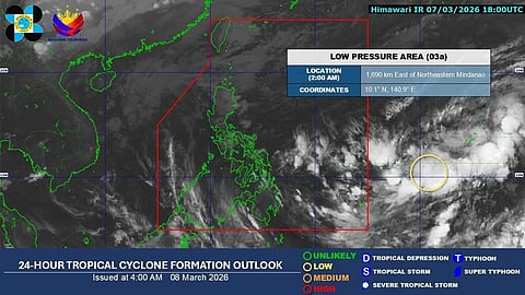 Uwan magpadayon taliwala sa LPA gawas sa PAR