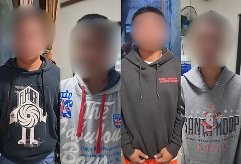 MANILA. Five fraternity members allegedly involved in the hazing death of maritime student Mark Kenneth Alcedo, 19, surrendered.