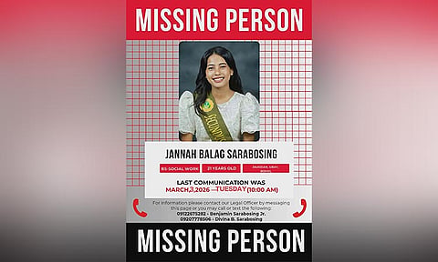Tinun-an kapin na sa semana nga missing