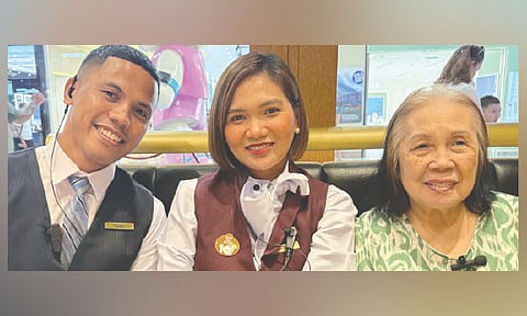 MANAGEMENT. Roy Corbes, assistant establishment manager; Janelle Gabona, establishment manager and MCE.