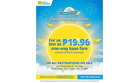 CebPac rolls out 30th anniversary seat sale