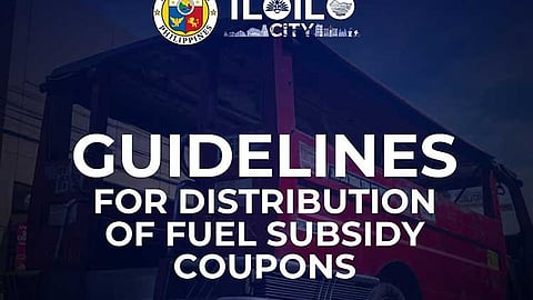 Iloilo City sets March 23 deadline for fuel subsidy coupons application
