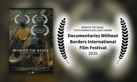 Filipino journalist and documentary filmmaker Editha Caduaya continues to bring Philippine storytelling to the international stage as her documentary film Beneath the Badge / Sa Likod ng Tsapa (The Story of Police Colonel Hansel M. Marantan) received the Outstanding Excellence Award at the Documentaries Without Borders International Film Festival, announced on March 15, 2026.