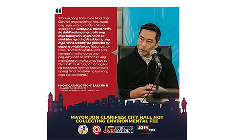 Angeles LGU not collecting environmental fee: Mayor