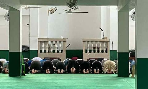 PRAYERS BEFORE EID. Muslim faithful gather for afternoon prayers on Friday, March 20, 2026, at the Davao City Islamic Center along Quezon Boulevard, as the holy month of Ramadan draws to a close. The observance was extended until Saturday, March 21, after no moon was sighted on Thursday, March 19, to signal the end of the fasting period. Eid al-Fitr marks the conclusion of the month-long fasting and spiritual reflection observed during Ramadan.