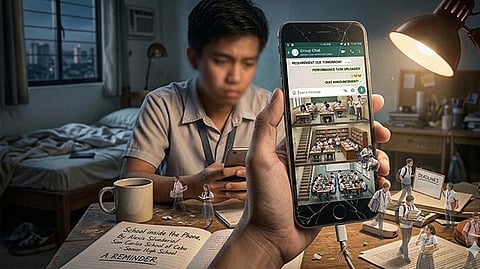 School inside the phone