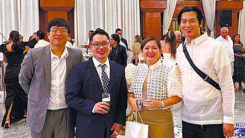 GATHERING. Luis Quibranza III, Consul General Michael Acebedo Lopez, Joanna Cuenco and Doyzkie Buenaviaje at the celebration of the National Day of Greece at the Cebu Provincial Capitol.