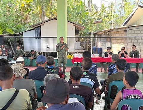ZAMBOANGA. Troops of the 101st Infantry Battalion convenes local leaders and residents in Sucuban village, Omar, Sulu in a Grand Pulong-Pulong on Saturday, April 4, strengthening community partnership and sustaining peace gains.