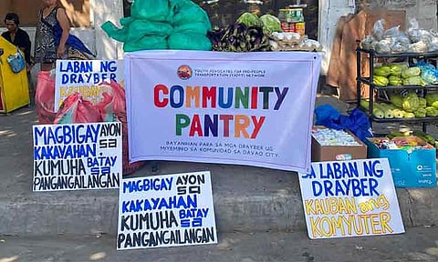 Youth group sets up community pantry for jeepney drivers