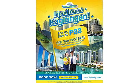 Cebu Pacific celebrates
Day of Valor with seat sale
