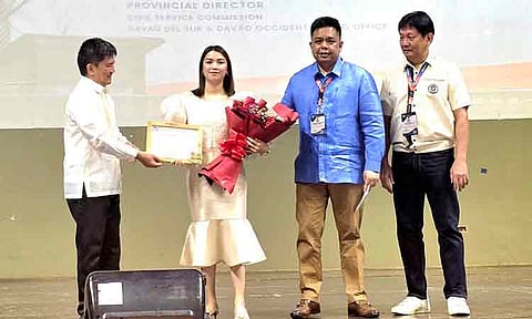 The PRIME HRM Certificate of Recognition was handed over to Gov. Yvonne Cagas with Vice Gov. Marc Douglas IV Cagas and Provincial HRM Officer Raul Raut looking on.