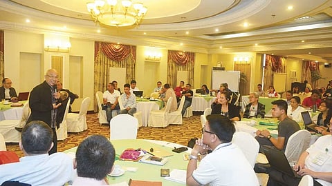 Helping nationwide. Antonio Labiao Jr. shares the experience of the Novaliches Diocese in helping drug users, during the National Conversations for Church-led Community-based Rehabilitation Programs and Related Initiatives held in Cebu City. (SunStar Photo/Amper Campaña)