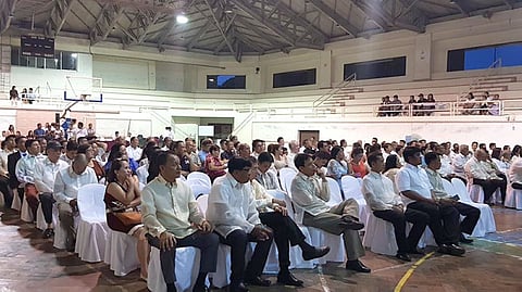 BACOLOD. Some of the village and youth leaders who join the mass oath-taking ceremony held Thursday night, June 7, 2018, at Negros Occidental Multi-Purpose Activity Center in Bacolod City. (Carla N. CaƱet)