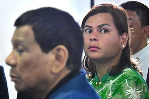 Former president Rodrigo Duterte and Vice President Sara Duterte.