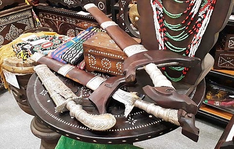 CAGAYAN DE ORO. A sheathed Kris or Maranao sword. The kris' blade is, unlike other swords, in a wave pattern which symbolizes the Maranao's livelihood in waters. (Jo Ann Sablad)