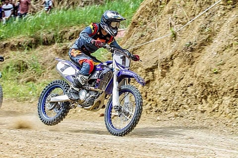 FAST AND FURIOUS. Bornok Mangosong races to the finish during the 1st Motortrade National Motocross Cup 2018 held recently at the MotoXFarm in Barangay Langub, Davao City. (Shela Moile Mangonsong photo)