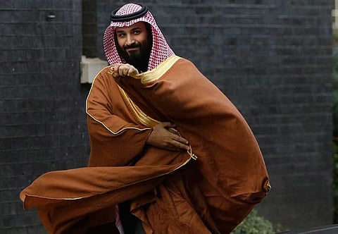 In this March 7, 2018 file photo, Saudi Crown Prince Mohammed bin Salman arrives to meet Prime Minister Theresa May outside 10 Downing Street in London. Saudi Arabia is moving ahead with plans to hold a glitzy investment forum that kicks off Tuesday, Oct. 23, 2018, despite some of its most important speakers pulling out in the global outcry over the killing of Saudi journalist Jamal Khashoggi. (AP)