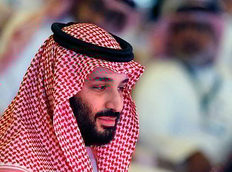 RIYADH. Saudi Crown Prince, Mohammed bin Salman, attends the second day of Future Investment Initiative conference, in Riyadh, Saudi Arabia, Wednesday, Oct. 24, 2018. (AP)