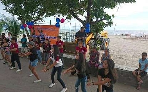 DUMAGUETE. Persons with disabilities (PWDs) in Dumaguete City take part in the zumba dance workout during the first PWD Sports Festival on November 17, 2018. (Contributed photo by Fr. Christian Benjamin)