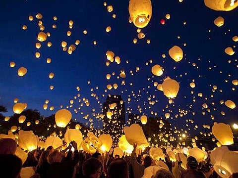 DAVAO. An ordinance prohibiting the release of balloons and sky lanterns in Davao City was proposed in the 18th Davao City Council. (AP)