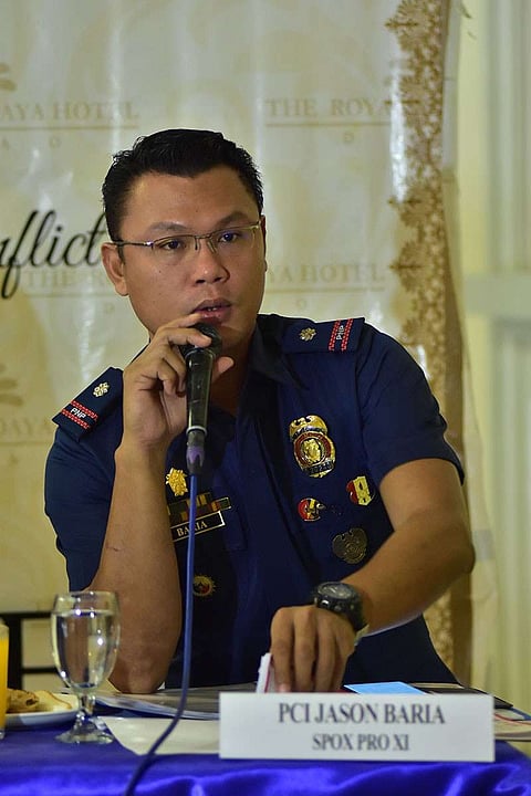 Police Chief Inspector Jason, spokesperson of Police Regional Office (PRO)-Davao Region (Photo by Macky Lim)
