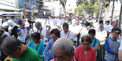 Hundreds of Kagayanon attend the interfaith prayer rally on Saturday to offer prayers for the victims of Jolo Cathedral bombing and the Zamboanga mosque bombing. (PJ Orias)