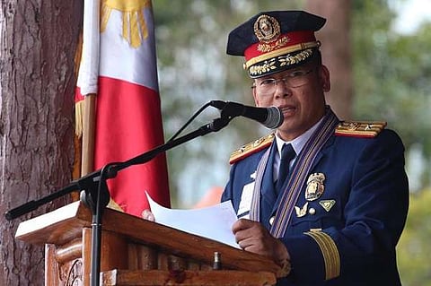 Newly installed Police Regional Office - Cordillera Director Police Brigadier General Ephraim Dickson vows to remove the stigma and transform Abra into a peaceful place during elections on Friday afternoon at the Camp Bado Dangwa in La Trinidad, Benguet. (Jean Nicole Cortes)