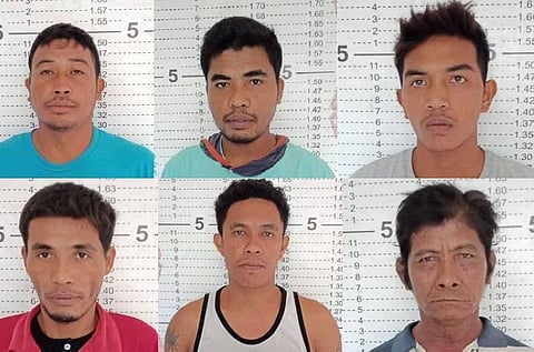 Unom ka mananagat ang nasikop sa kapulisan sa Palompon, Leyte human nigamit og motorized compressor samtang nanagat sa may Kalanggaman Island. (Contributed photos)